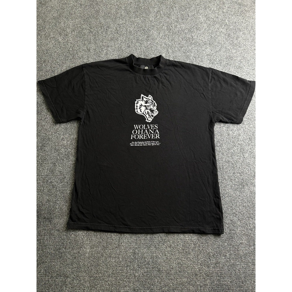 Mens T-Shirt Darc Sport Wolves Ohana Forever 367/1000 Black, Size S